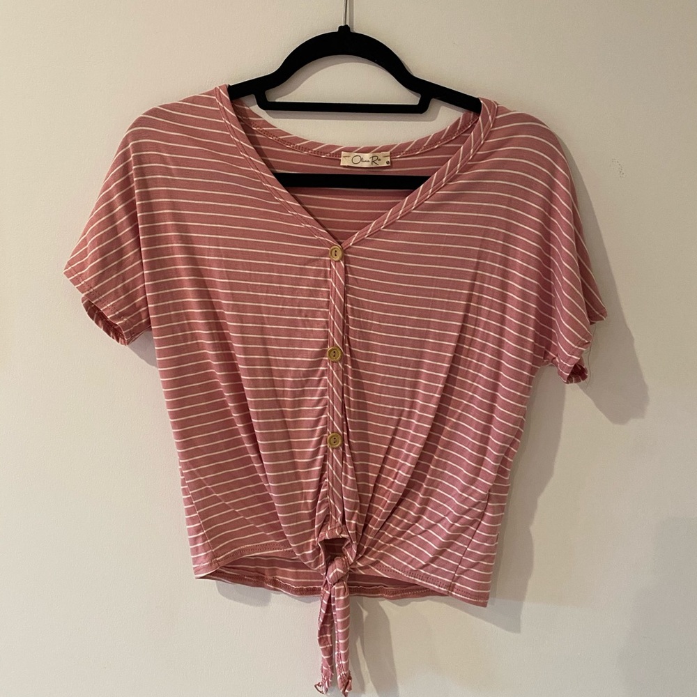Stripped tie shirt